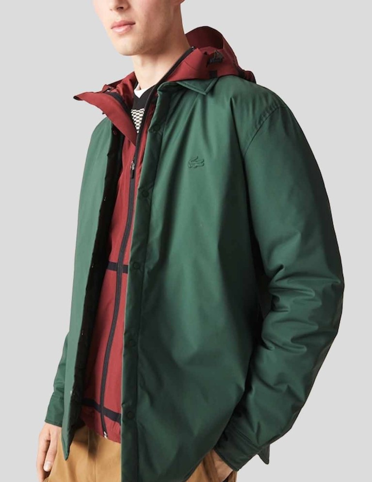 Camisa LACOSTE sobrecamisa resistente à água jardin
